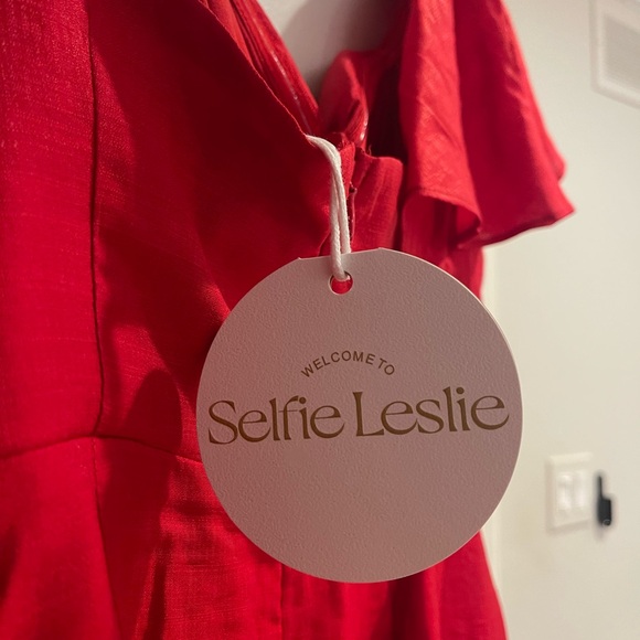 Aphrodite Molded Bust Angel Sleeve Wrap Dress Red - Picture 5 of 5